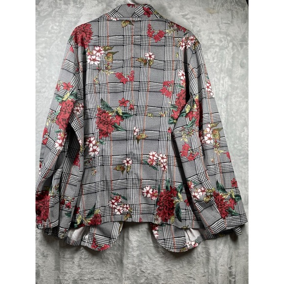 Bloomchic NWT Women Sz 22/24 Floral Blazer Anti-Wrinkle Sleek Fall Comfort - Picture 4 of 11